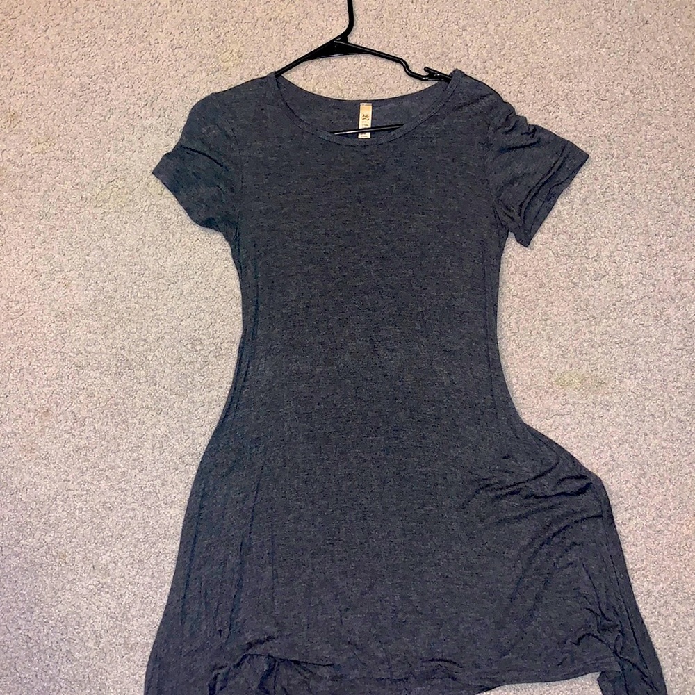 Gray t-shirt dress